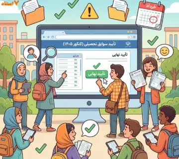 آموزش مشاهده و تایید سوابق تحصیلی کنکور ۱۴۰۵