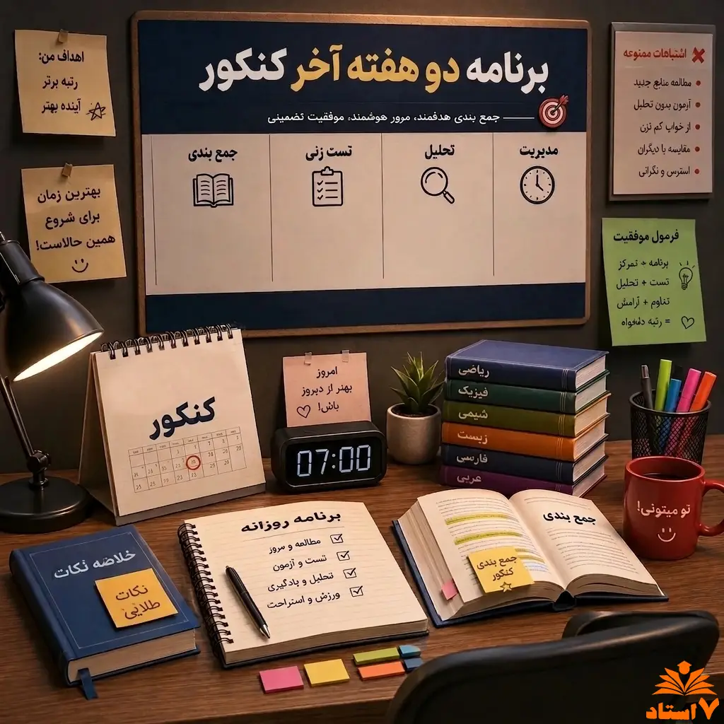 جمع بندی کنکور در 14 روز